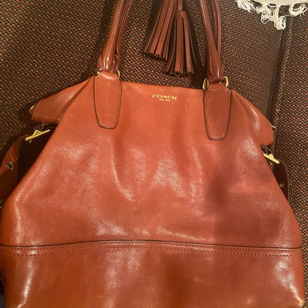 Coach Camel shoulder and handbag